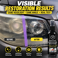Liquide de Restauration de Phares de Voiture 100ml – Éliminateur de Jaunissement et d'Oxydation, Nettoyant et Polissant pour Lentilles de Phares, Revêtement Céramique OEM