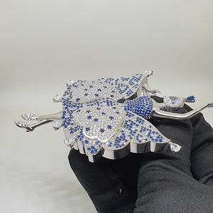 เครื่องประดับเพชรโมอิสยอดนิยม925เงินสเตอร์ลิงจี้เพชรสีฟ้าสำหรับหญิงสาวเต้นรำสีขาวจี้เพชรแบบกำหนดเอง - Product Image 2