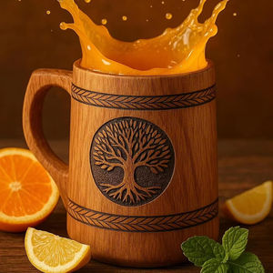 Taza de cerveza de madera de buena calidad Taza de café de cerveza de madera Nueva taza de Venta caliente para el hogar Restaurante Hoteles - Product Image 1