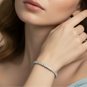 Brazalete Flexible de Oro de 14K con Diamantes de Halo Modernos Naturales para Mujer - Product Image 5