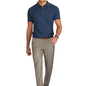 เสื้อโปโลผู้ชายแขนสั้นเสื้อยืดคอตตอนถักโลโก้ออกแบบได้ตามต้องการสำหรับฤดูร้อน - Product Image 3