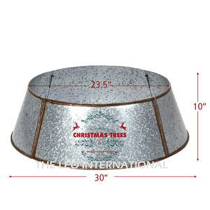 Decoraciones Navideñas para Exhibición en Festivales, Collar para Árbol de Navidad, Forma Redonda, Textura Martillada, Acero Inoxidable - Product Image 3