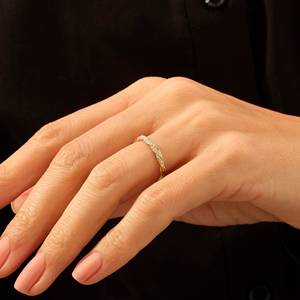 18k or torsadé laboratoire cultivé grappe mince diamant bague de fiançailles bague de mariage femmes fantaisie saint valentin bijoux en diamant - Product Image 3