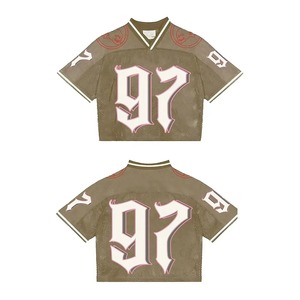 Camiseta de gran tamaño de malla personalizada para hombre, camiseta de fútbol americano para fútbol - Product Image 1