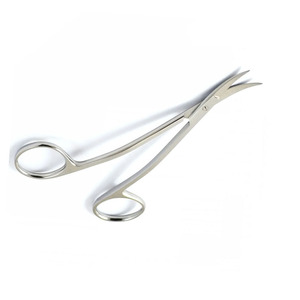 กรรไกรสแตนเลสเยอรมันปลายโค้งสองชั้นสำหรับห้องผ่าตัดในโรงพยาบาลขนาด5นิ้ว - Product Image 2