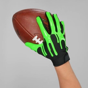 Guantes deportivos de alta visibilidad personalizados para fanáticos del fútbol gaélico American sublimated back Spandex Grip High Sticky Palm transpirable - Product Image 6