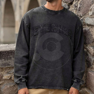 T-shirts brodés déchirés pour hommes, de qualité supérieure, à la mode, avec logo et style personnalisés - Product Image 2