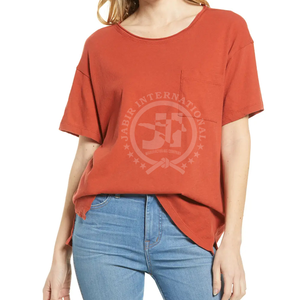 Camiseta de corte y costura personalizada 100% algodón estampado gráfico pesado lejía ácido lavado Vintage transpirable Mujer camiseta de gran tamaño - Product Image 1