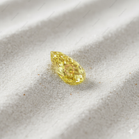 Diamant Briolette Fantaisie Jaune VVS Cultivé Synthétique HPHT CVD Certifié IGI GIA 5 carats en Gros