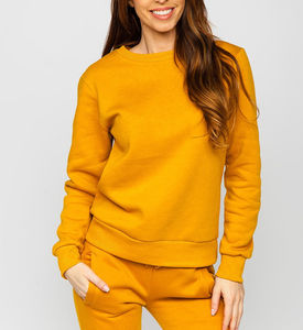 Conjunto Deportivo de Invierno para Mujer, Talla Grande, Corte Regular, con Logotipo Personalizado, 2 Piezas, Sudadera con Capucha y Pantalones Jogger, 100% Algodón, Venta al Por Mayor - Product Image 4