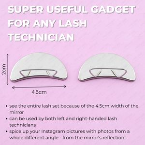 Custom professional lash mirror Anti-slip <b>Eyelash</b> Mirrors Half-moon shaped professional lash mirror for <b>eyelash</b> extensions - Product Image 3