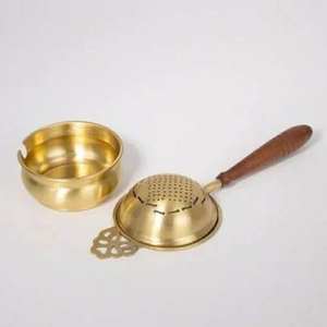 Colador de Té de Latón Puro al por Mayor, Utensilios de Cocina para el Hogar, Hotel, Restaurante, Infusor de Té de Latón Metálico Duradero - Product Image 2