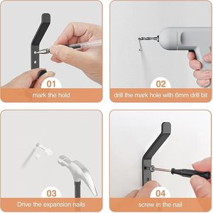 Stainless <b>Wall</b> Mounted Coat <b>Hook</b> for Hanging for Towel Hats <b>Key</b> Clothes Metal <b>Wall</b> Hanger for Closet Organization - Product Image 2