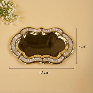 Meilleures ventes Plateau de service en laiton avec poignées faciles à saisir pour cuisine, salle à manger et présentoir disponible à bas prix - Product Image 4