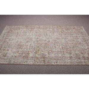 พรมขนาด 4.4x7.8 ฟุต, พรมตุรกีโบราณ, พรมลายอิคัตสีเบจ - Product Image 3