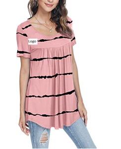 Las mujeres Tops ocultar vientre vestido 2022 de manga corta elegante blusa Casual suelto Adorable Tops para mujeres 2022 túnica - Product Image 2