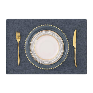 Warm Rustic 12x18in Textured Table Mat Navy <b>Blue</b> Stripe Herbal <b>Dye</b> And 260GSM Material Suitable For Artisan-Themed Wholesalers - Product Image 6