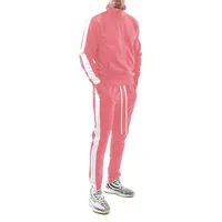 Survêtement d'entraînement OEM en polyester/coton, coupe ajustée, entièrement zippé, hiver, écologique, anti-transpiration, coupe-vent, vente en gros sur mesure