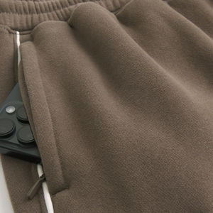 Pantalon de survêtement baggy streetwear surdimensionné, doux respirant et confortable, pantalon de survêtement baggy de couleur marron pour hommes - Product Image 5