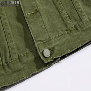 Veste en jean décontractée pour homme, couleur unie, haute qualité, streetwear, automne, coupe ajustée, nouvelle collection 2025 - Product Image 5