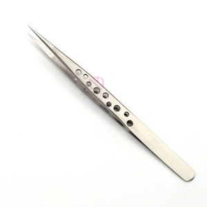 Custom 2025 Online Sale Professional Eyelash Tweezers Durable Stainless Steel Private <b>Label</b> Eyelash <b>Applicator</b> Beauty Experts - Product Image 2