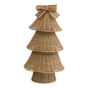 Décoration de Noël en rotin tressé en forme de nœud, sculpture de vacances, écologique, ornement de table festif, OEM ODM Vietnam - Product Image 1