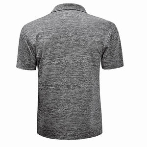 Polo de golf à séchage rapide pour hommes T-shirt de sport décontracté à manches courtes à motif uni Logo et design personnalisés - Product Image 2