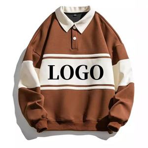 Logo personnalisé OEM hommes à manches longues pour écologique pour polos fabrication en gros de vêtements tricotés avec bordure contrastée - Product Image 3