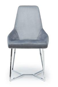 Modern Luxury Upholstered Dining Room <b>Chair</b> with Metal Base Gray Color - Product Image 4