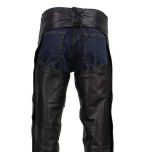 Chaps de moto en cuir véritable, logo personnalisé, noirs, pour hommes, chaps complets, haute qualité - Product Image 2