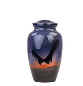 Urna de color azul real hecha a mano para cenizas humanas, cremación cruzada de tamaño completo para cenizas, urna funeraria grande hecha a mano - Product Image 2