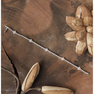 สร้อยข้อมือเพชรเลี้ยงในห้องปฏิบัติการ 3.5 กะรัต 6-7.5 นิ้ว ทองคำขาว 10k/14k ของขวัญวันครบรอบที่สมบูรณ์แบบสำหรับเธอ - Product Image 5