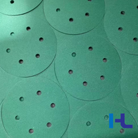 Disque abrasif de ponçage et de polissage OEM, étanche, pour utilisation humide et sèche, 125mm 150mm, en céramique verte, à fixation auto-agrippante PSA, avec film