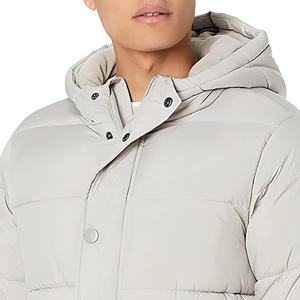 Veste matelassée d'hiver de rue personnalisée pour hommes, coupe-vent chauffant en toile de coton polaire à col montant, logo OEM de haute qualité - Product Image 5