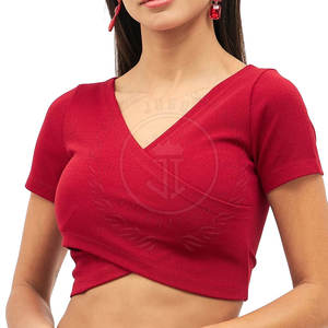 Top Corto de Verano Transpirable de Alta Calidad para Mujer, con Material de Poliéster/Algodón de Secado Rápido y Ecológico - Product Image 1