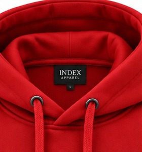 Sudadera con Capucha Roja para Hombre de Index Apparel, con Logotipo Bordado, Corte Regular Informal, para Otoño - Product Image 5