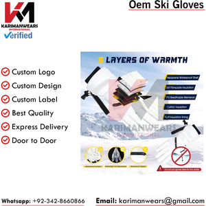 Guantes de Esquí Impermeables de 5 Dedos para Hombre, Guantes de Snowboard con Pantalla Táctil para Invierno, Guantes para Clima Frío, Esquí, Senderismo y Actividades al Aire Libre - Product Image 4