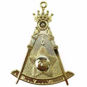 Past Master Blue Lodge Collar Jewel Gold Craft Freemasons Jewels Religioso Estilo tradicional Masonic Regalia Precio apropiado - Product Image 1