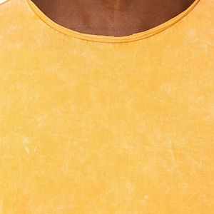 เสื้อยืดผ้าฝ้ายและเส้นใยไม้ไผ่กรดซักเสื้อผ้ากลางแจ้งสีทึบ - Product Image 5