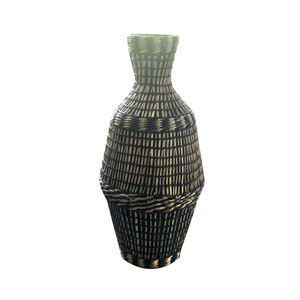 Living Room Decor Handmade Seagrass Vase Artificial Flower <b>Pot</b> for Table Home Decoration - Product Image 3