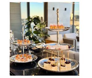 Pots de cuisson en métal Casseroles plats à friction étuis chauds serveurs de nourriture en acier inoxydable bols en métal argenté supports à biscuits et à gâteaux - Product Image 1