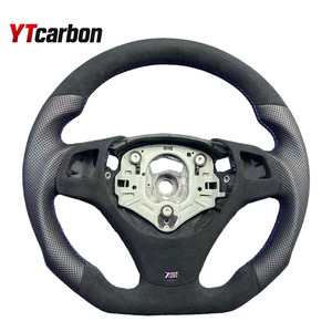 Ytcarbon พวงมาลัยคาร์บอนไฟเบอร์หนังสีแดงพื้นเรียบ M ประสิทธิภาพสูงสำหรับ X1 M3 E81เมตร E82 E84 E90 E91 <span class=keywords><strong>E93</strong></span> E92 - Product Image 3
