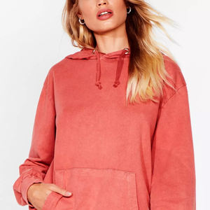 Sweat-shirts pour femmes en tricot délavé à l'acide, style streetwear, lourds, à manches longues, surdimensionnés, avec cordon de serrage à l'avant - Product Image 6