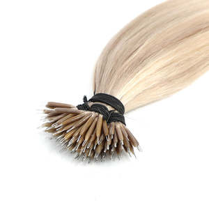 ผมต่อแบบเส้นตรง Remy Human Hair Weft Extensions # 17/1001 สีเบจเย็นผสมสีบลอนด์มุก - Product Image 3