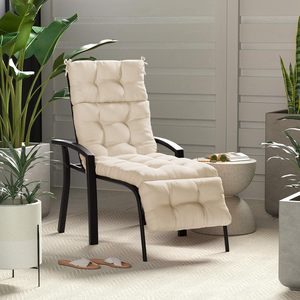 Cojín para Tumbona de Patio, Cojín Acolchado para <span class=keywords><strong>Silla</strong></span> de Jardín, Cojín Grueso Resistente al Aceite para <span class=keywords><strong>Terraza</strong></span>, Piscina, Exterior e Interior - Product Image 5