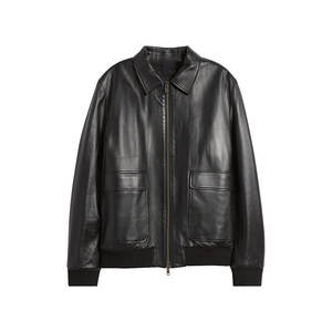Veste de motard en cuir pour hommes, coupe-vent, avec broderie personnalisée, en cuir de vache original et veste de moto respirante pour hommes, vente à chaud - Product Image 1