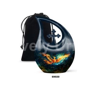 Gran oferta, hermosa urna de cremación de lágrima cruzada de pájaro Fénix para adultos para cenizas humanas, urna decorativa de recuerdo con bolsa gratis - Product Image 2