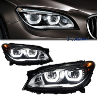 Phare XUNBAI Plug and Play pour BMW Série 7 F01 F02 2009-2014 730i 735i 740i, feu de jour et clignotant 12V 60W, installation directe, mise à niveau