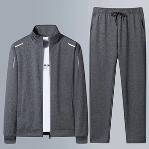 Ensemble de vêtements de sport décontractés pour hommes d'âge moyen et âgés Printemps Automne Nouveau style Costume deux pièces Vêtements de papa Confortable Fitness Out - Product Image 1