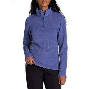 Sudadera con capucha y cremallera 1/4 personalizada para mujer de alta calidad Waffle Fleece Casual sudadera de peso pesado en blanco sudadera gruesa - Product Image 5